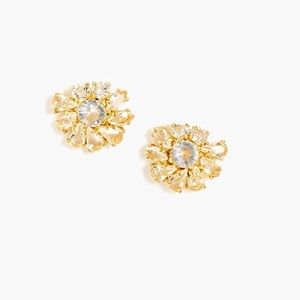 New J Crew Sparkle Stud Earrings Gold Color